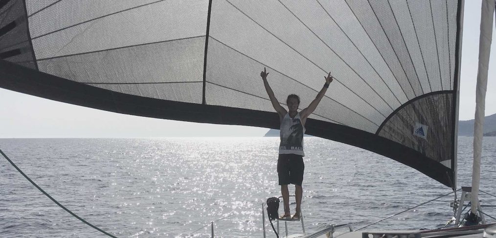 Fede captain of the catamaran hire Ibiza
